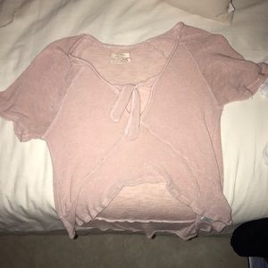 pink crop top bu silence+noise, WORN ONCE